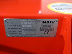 2026 Adler K600 180cm Veegmachine ADV1138 | Aanbouwdelen | Veegmachine / Borstel