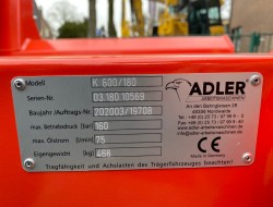 1 Adler K600 180cm Veegmachine ADV1138 | Aanbouwdelen | Veegmachine / Borstel